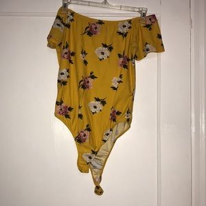 yellow with flowers bodysuits